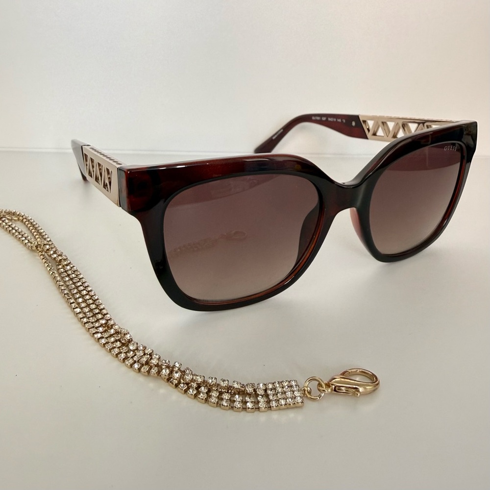 NEW!!! Guess women brown  sunglasses GU7691 52F Authentic